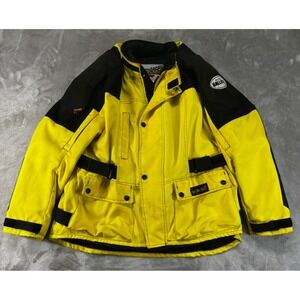Joe Rocket Ballistic Motorcycle Jacket Womens Large Yellow Black Good Kevlar